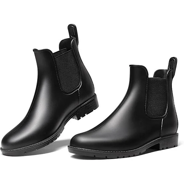 Wellington Støvler Kvinner og Menn Ankel Dame Støvler Korte Chelsea Boots Vanntette Regnstøvler - Størrelse 40 40