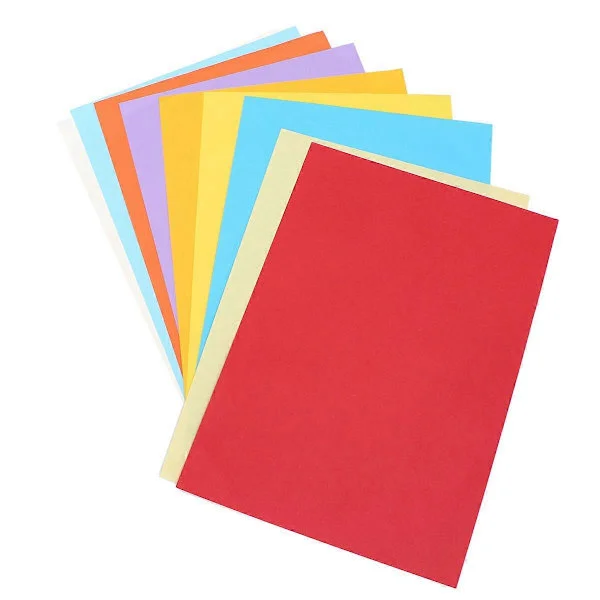 100 ark farvet A4-kopipapir, praktisk printbart papir, gør-det-selv, håndlavet foldbart papir, kontorartikler til skolekontor (80g, ti farver)