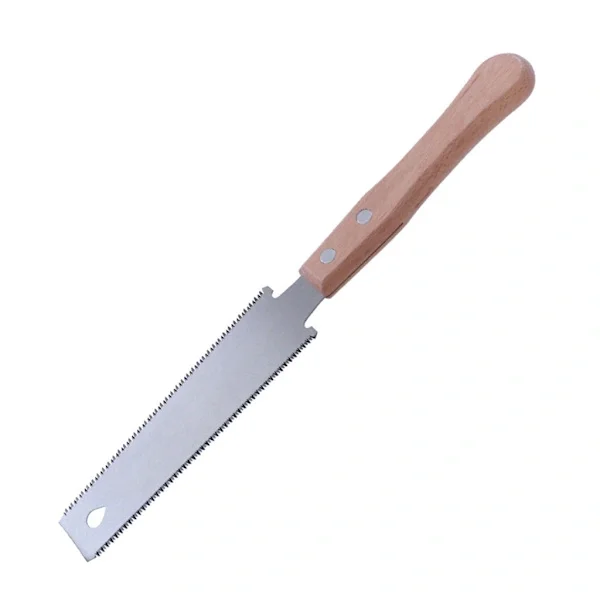 Japansk draghandsåg 6 tum SK5 stål dubbelsidig handsåg med trähandtag för träbearbetning trädgårdsarbete och utomhusbruk