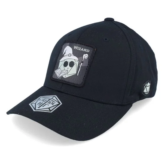 Critiql Hit - Zwart flexfit Cap - Wizard Box Patch Black Stretch Fit @ Hatstore