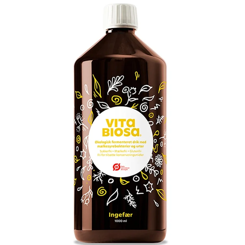 Vita Biosa Fermenteret Drink med Mælkesyrebaktier Ingefær Ø 1000 ml, Helse & Madvarer, Drikkevarer, Øvrige Drikkevarer