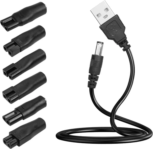 MH-5V 6 stk, 1M USB-lader for elektriske barbermaskiner, barbermaskiner