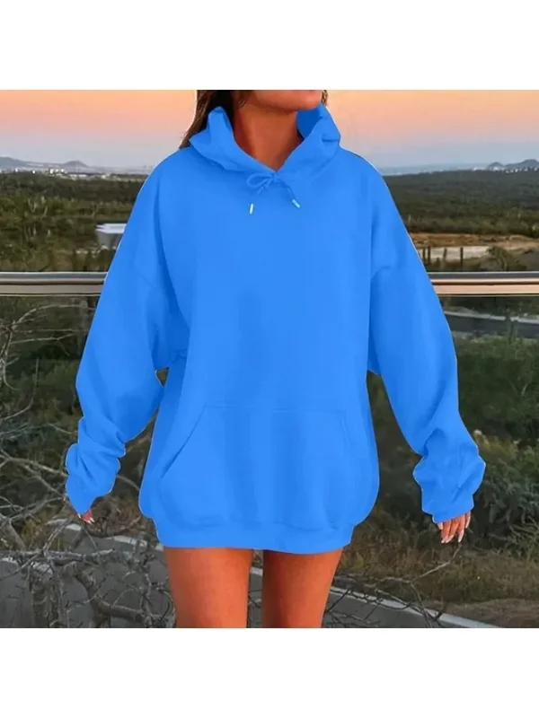AliExpress - Damen-Hoodies Pullover Frühling Herbst Casual Kapuzenpullover 2026 Sweatshirts Einfarbige Hoodies Übergroße Schwarze Sweatshirts Damen-