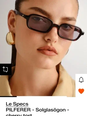 Le Specs smala solglasögon brun