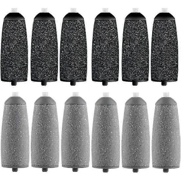 12-pack Ersättningsrullar för Flawless Pedi, Ersättningshuvuden Kompatibla med Finish Touch Flawless Pedi Elektroniska Fotfilar, 6 Extra