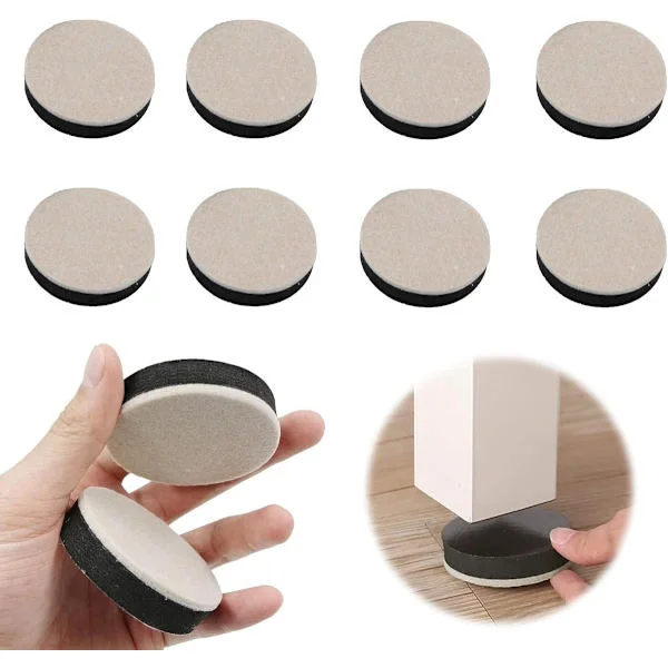 Furniture Felt Pads, 8 Pieces, 1.3 cm Thick Self-Adhesive Non-Slip, for Sofas, Beds, Tables
