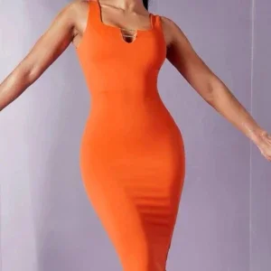 Orange klänning