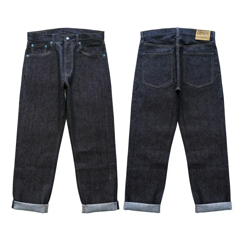 AliExpress - Aissce Zhan SZ6601-10OZ hommes jeans lisière sanforisé denim jeans indigo d'été pour homme coupe régulière jambe droite 10 oz
