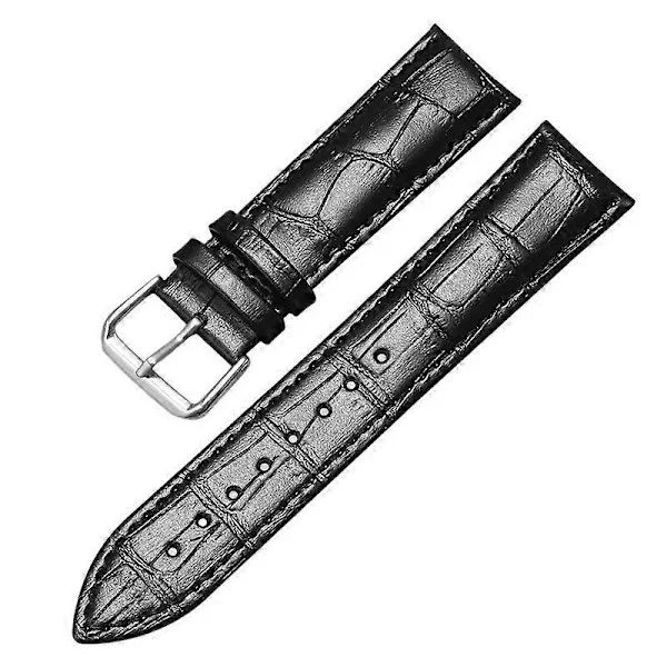【BEMS】Kalveskinn Ekte Lær Klokkereim 12mm 14mm 16mm 18mm 20mm 22mm Med Sølvspenne Forretnings Uformell Klokkebånd Tilbehør