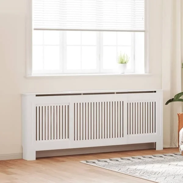vidaXL Elementskydd MDF vit 205 cm