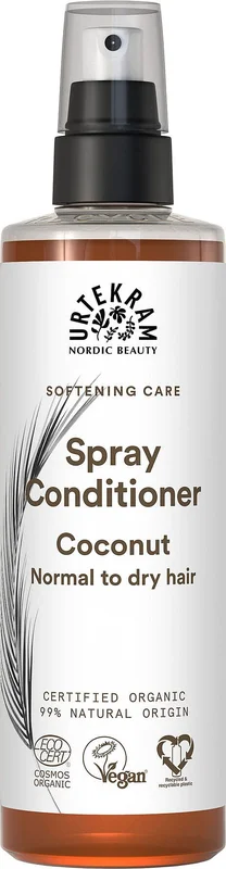Urtekram Spray conditioner leave incoconut øko 250 ml 250 ml, Hår, Shampoo & Hårpleje, Leave-in Conditioner