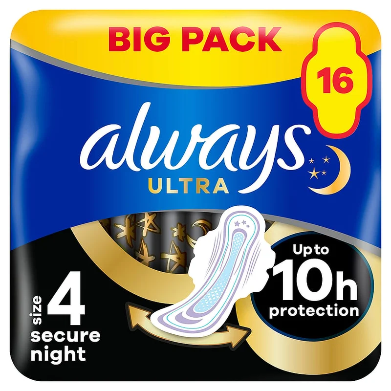 Always Secure Night Bind Wing 16 stk, Medicin & Pleje, Bind & Indlæg, Bind