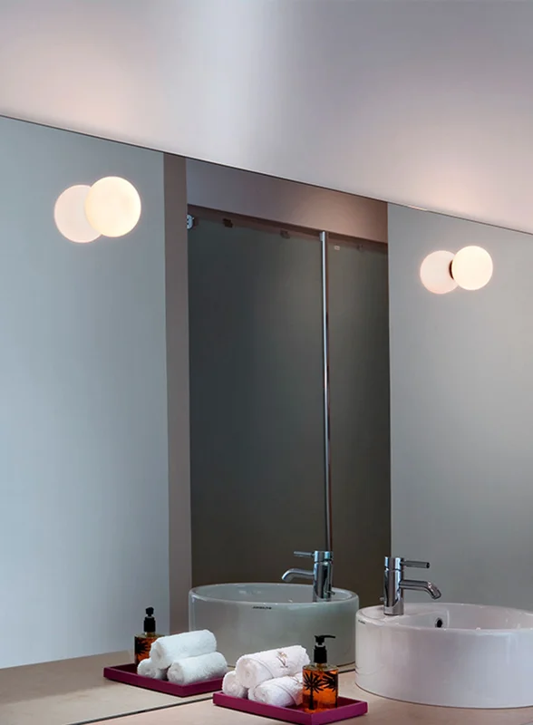 Flos Mini Glo-Ball C/W mirror - hvit