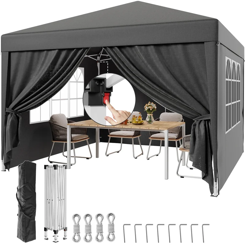 AliExpress - Devoko Tonnelle Pliante 3x3 imperméable, extérieur Tonelle de Jardin, Tonelle pour Camping, Festival, Plage