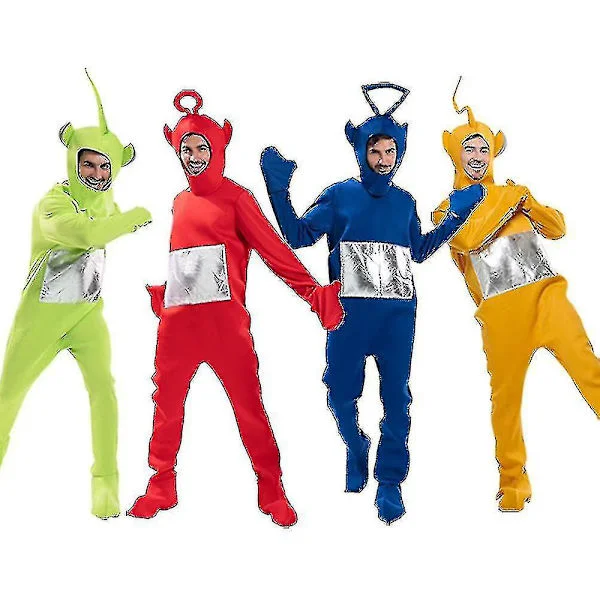 【BQ】Teletubbies-kostume til voksne, sjov udklædning til fest, mærkeligt kostume, sød pyjamas, hjemmekostume Dixie-Grøn