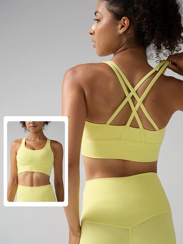 AliExpress - Couleur unie femmes Fitness Yoga soutiens-gorge course dos sport soutiens-gorge haut en Nylon femmes soutien-gorge Sexy sous-vêtements 