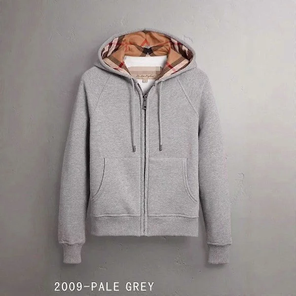 High-Quality Original Simple Hoodie British Style Hooded Sweatshirt Men Women Pullover Women's Jacket Full Cardigan Zipper Coat Silver Gray S