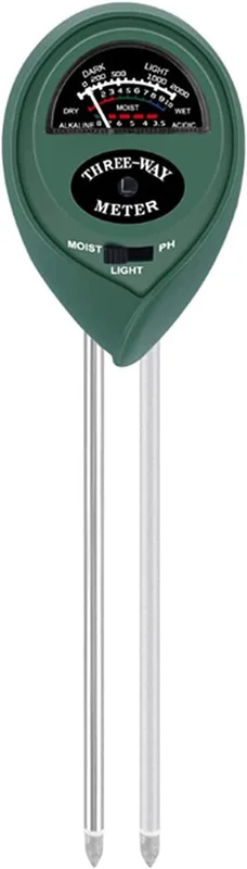 Jord pH-måler, 3 i 1 Jordtester med fuktighet, plante- og jordmonitor, jord pH-tester, digitalt jordtestsett, lettvekt og pH for hage