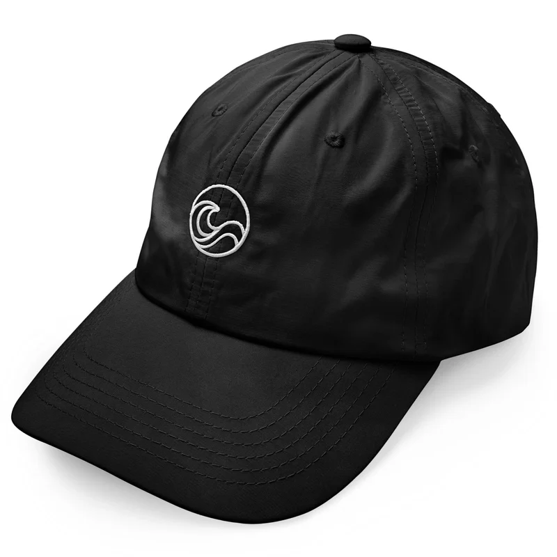Waykins | Black Logo Nylon Cap for Men - Men’s Caps