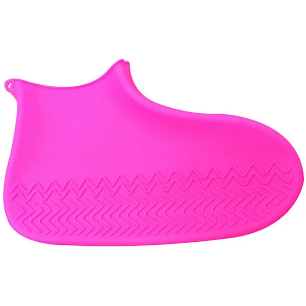 Red Non-slip Silicone Rain Shoe Covers, Rubber Boots, Waterproof Galoshes, Unisex, Solid Color Shoe Accessories - M