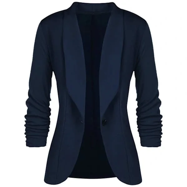 Kavaj med jerseykrage, långärmad, slim fit, dam, kort kavaj M