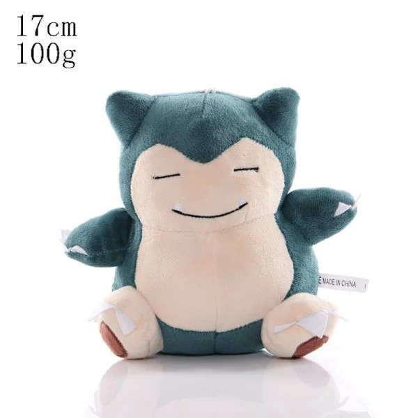 Pokemon Snorlax Plyschleksak 20 cm, Blått Gosedjur, Mjuk Söt Pokemon Karaktär Plysch för Barn, Sovrumsdekoration, Present till Pokemon-fans