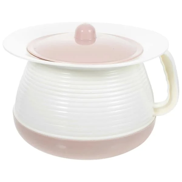 Vuxen Potta med Lock Bärbar Urinpott Kompatibel med Äldre Luktisolering 21X18X14cm 1-pack