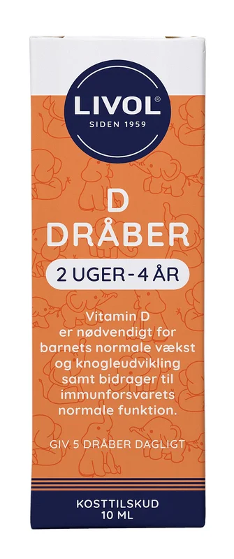 Livol D3 Dråber 10 ml, Helse & Madvarer, Børnevitaminer, D-vitamin Til Børn