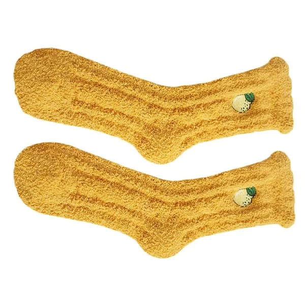 1 par korallfleece strumpor barn plyschtofflor damtofflor fluffiga strumpor korallfleece strumpor sovstrumpor ulltofflor strumpor handduk