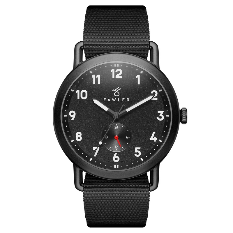 Kronos | Black Outdoor Watch With Black Nylon Strap for Men - Wrist watches