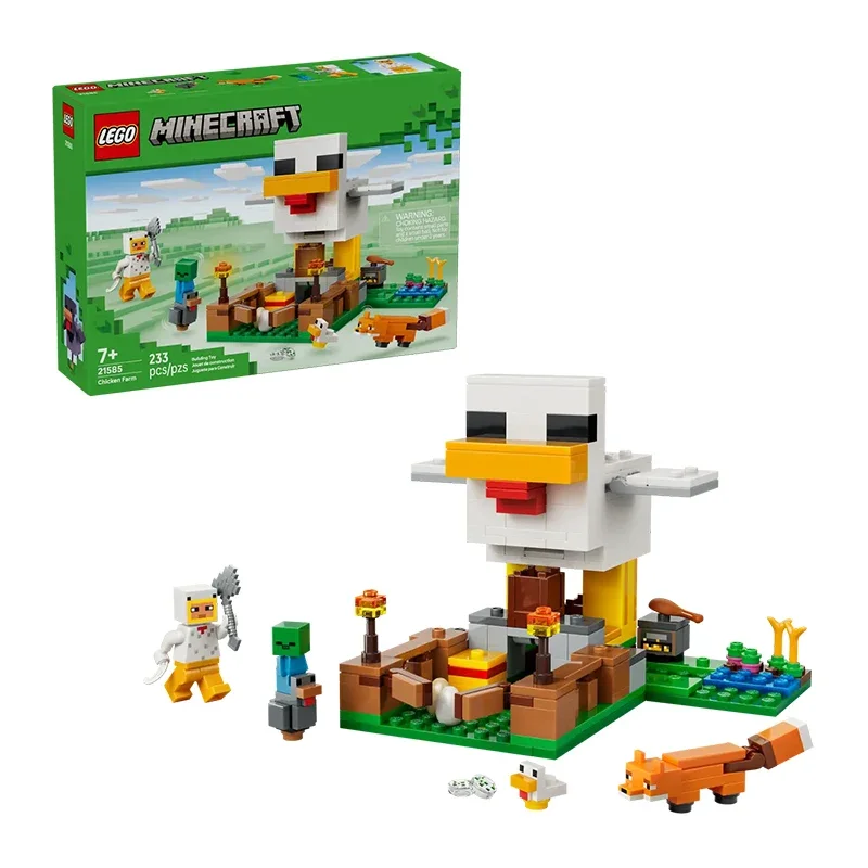 AliExpress - Lego Minecraft série 21585 ferme de poulets, Puzzle pour enfants, blocs de construction, jouet cadeau