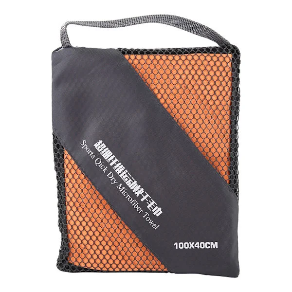 Keep Diving 99x39cm Snabbtorkande Mikrofiber Simning Fitness Handduk för Vuxna Orange