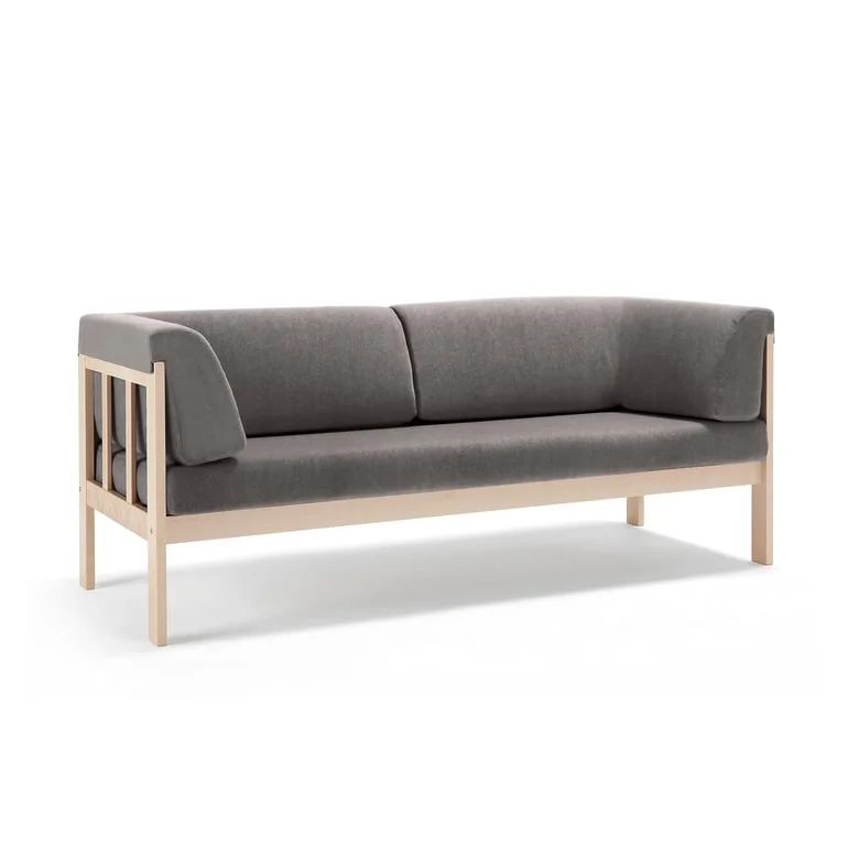 3-personers sofa KIM, stof Medley lysegrå