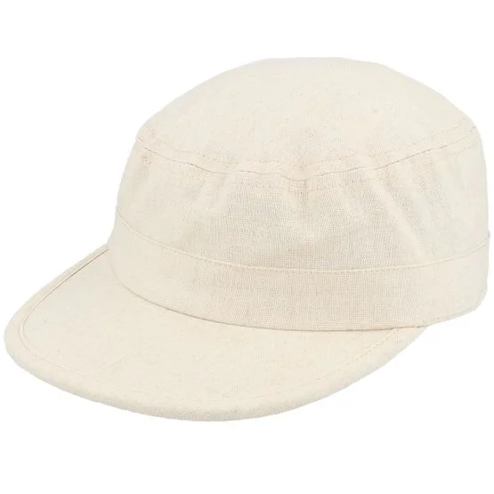 MJM Hats - Béžová 5panel Kšiltovka - Mjm Cuba Hør/Bomuld Natural Army @ Hatstore