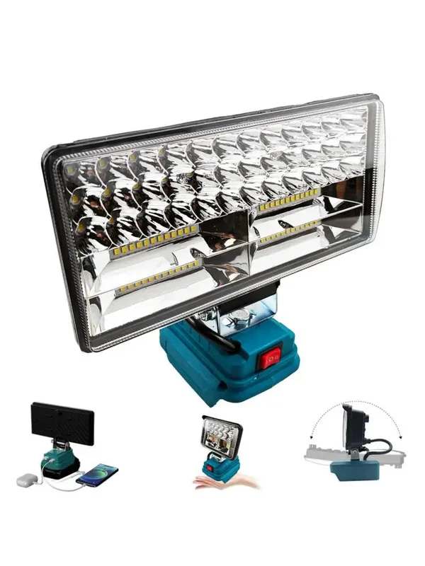 AliExpress - 8-Zoll Kabelloses LED-Arbeitslicht Tragbare LED-Taschenlampe für Arbeit Camping Outdoor LED-Flutlicht für Makita 18V Akku (Ohne Akku)