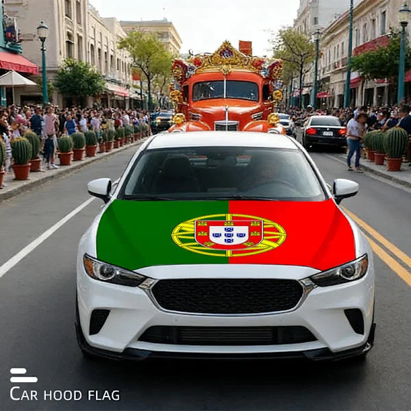 2026 VM Bilpanserflagg Fotballsupporter Bilovertrekk Banner Utendørs Fan Dekorasjon Universell Passform*Portugal*115x150cm 115x150cm