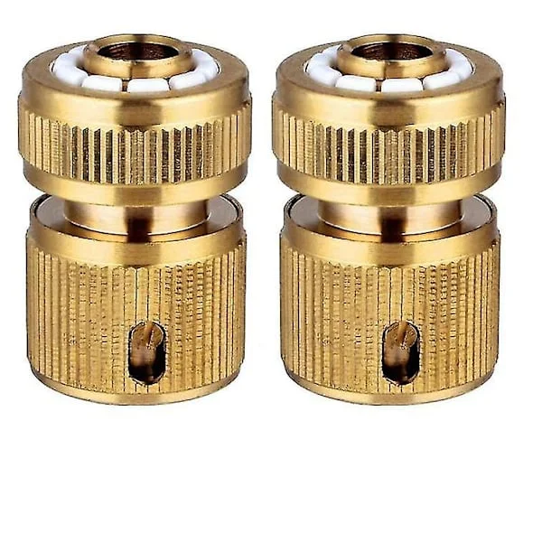 Messing Slangekobling Slangeende Hurtigkobling Tilbehør 1/2" Slange Hurtigkobling - Kranadapterkobling (Hurtigkobling) For Vanning, Hagearbeid, Ca