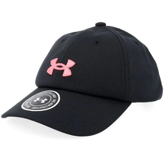 Under Armour - Svart unconstructed Caps - Kids Girls Blitzing Low Black Dad Cap @ Hatstore
