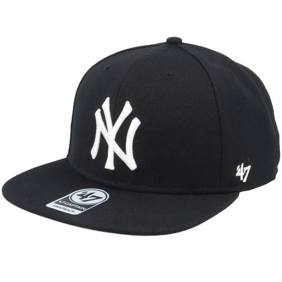 47 Brand - MLB Svart snapback Caps - NY Yankees No Shot Black/White Snapback @ Hatstore