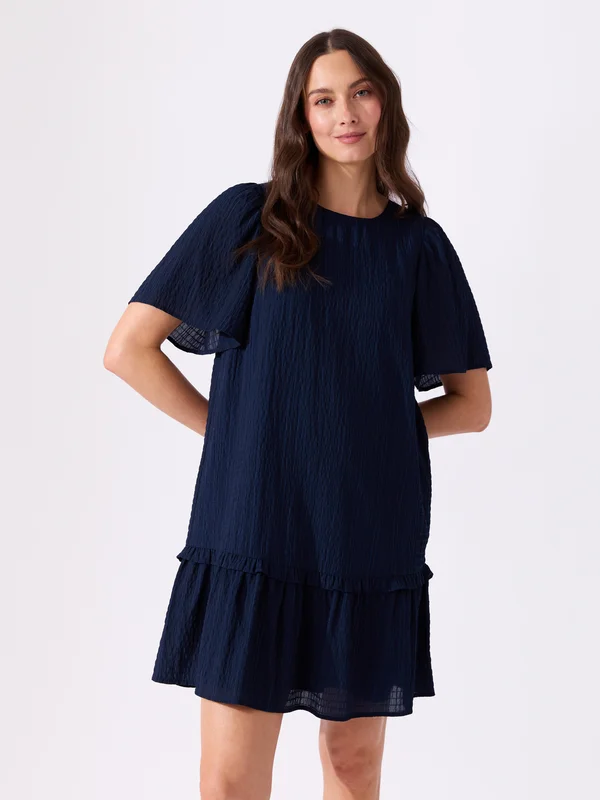 MATCH - Charlotte kjole - Va Vite - Str. 46 - Dame - Kjoler & Skjørt - Blå - 100% polyester - resirkulert