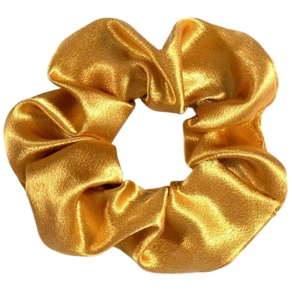 10 stk. guld silke scrunchies satin hårelastikker til kvinder holdbart elastisk hårbåndssæt