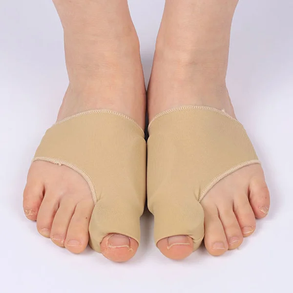 Tåavskiljare för hallux valgus / Tåseparerande stödstrumpor 1 par Beige