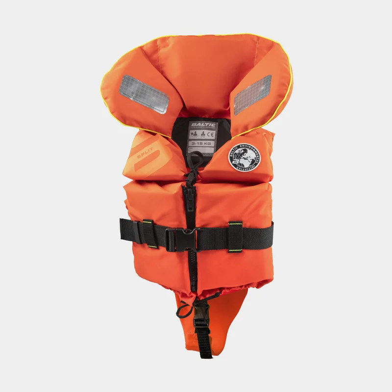 Redningsvest til børn & baby Baltic Split Front E.I 100N, orange, 15 - 30 kg (børn)