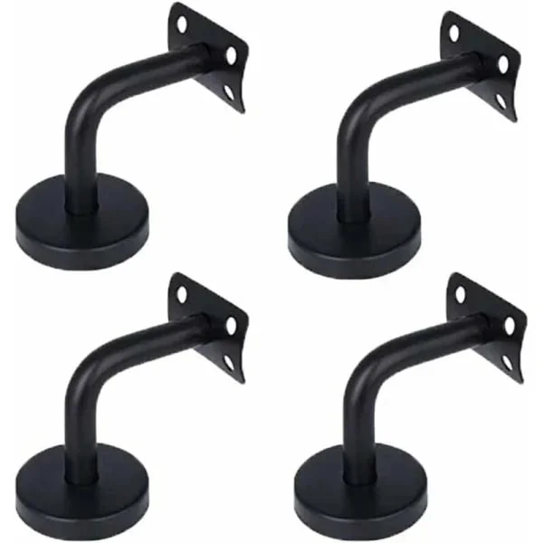 Ledstångsfästen, 4 st. Ledstångsfäste i rostfritt stål för loft inomhusvägg ledstång Hallfäste Trappräcke (60 mm x 60 mm)