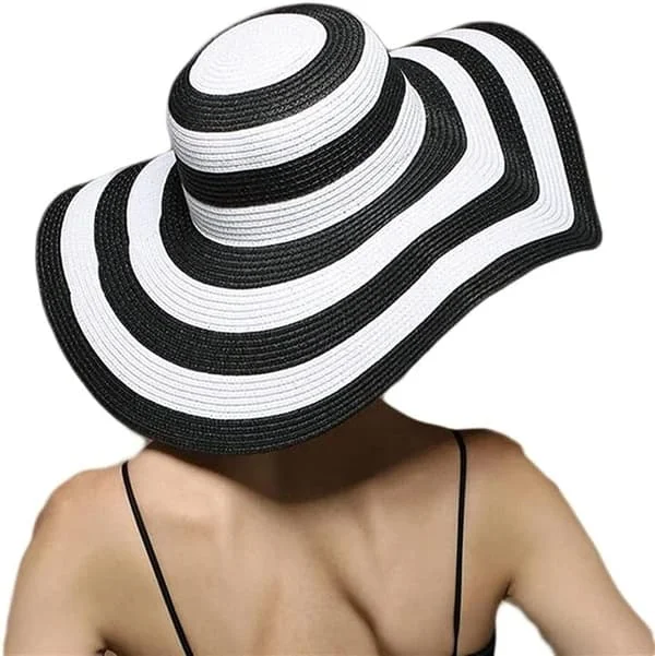 Women's Summer Hats, Foldable Ventilation Hats, Sun Hats, Beach Hat, Wind Rope, Fixed Adjustment, Sun Protection Set