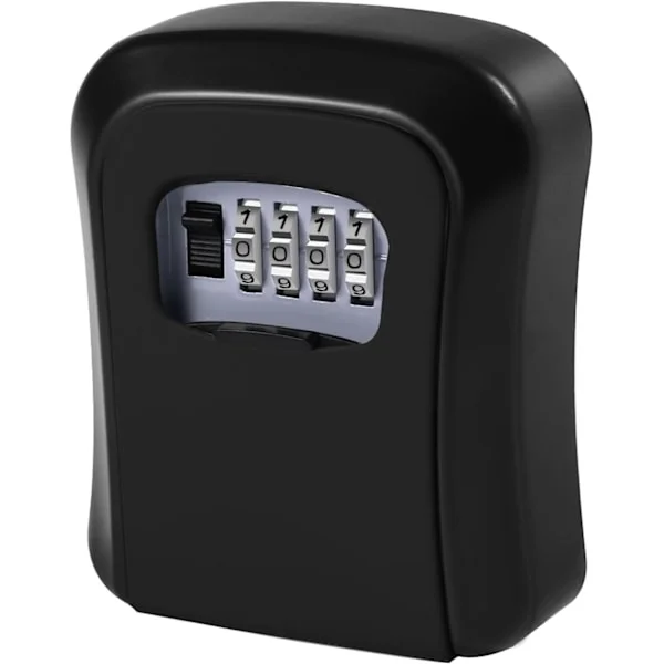 Key Cabinet Wall Mounted - Key Lock Box with 4-Digit Code - Key Box for Secure Key Sharing Outdoor Black