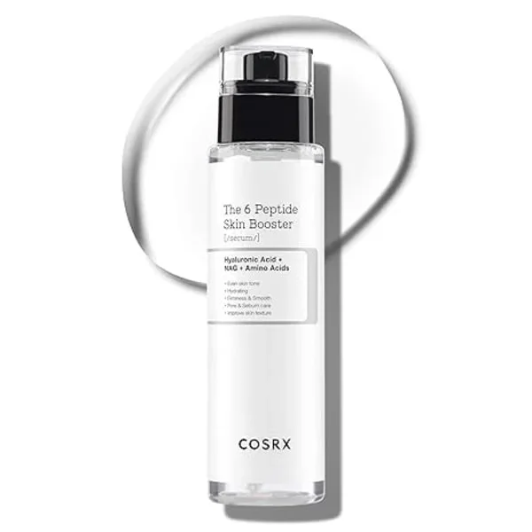 COSRX 6x Peptide Collagen Revitalizing Essence, contains copper peptides, niacinamide and hyaluronic acid, promotes skin renewal. 150ml
