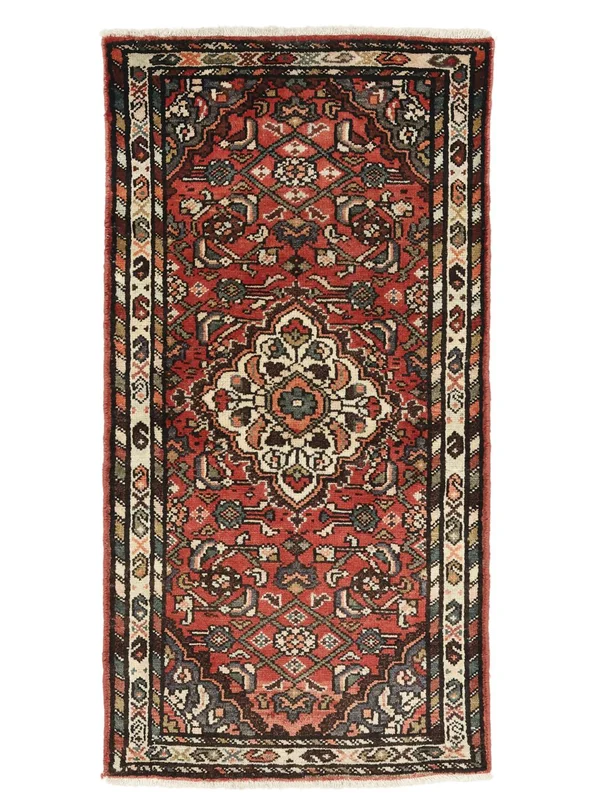 Medallion Small Hosseinabad Rug 73X140 Wool