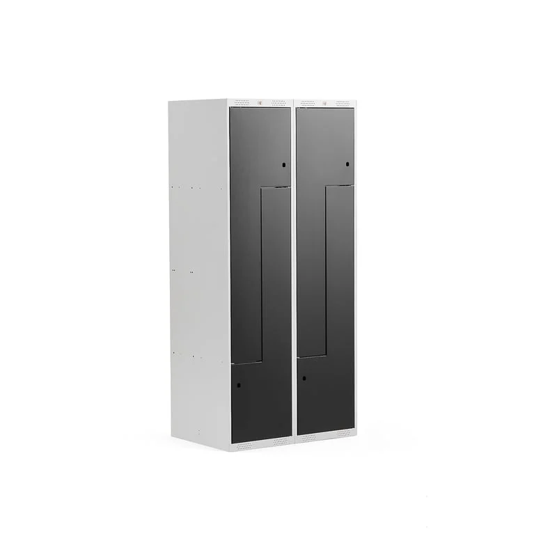 Z-lockers CLASSIC, 2 modules, 4 doors, 1740x800x550 mm, black