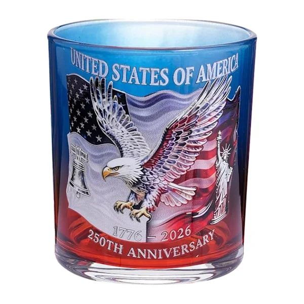 Amerikas 250-årsjubileum 1776-2026 Örn-Whiskyglas 4 juli Whiskyglas Personlig Patriotisk Kopp Present Till Män Pappa